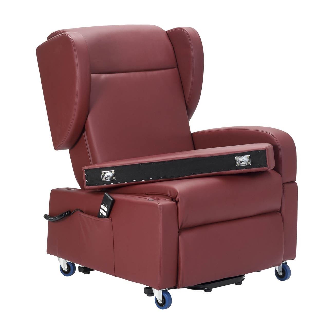 Tecna : Alzapersona con Relax 2 motori. Large fino a 160kg. Braccioli orecchie estraibili. Maniglie 4 ruote BIG con freno