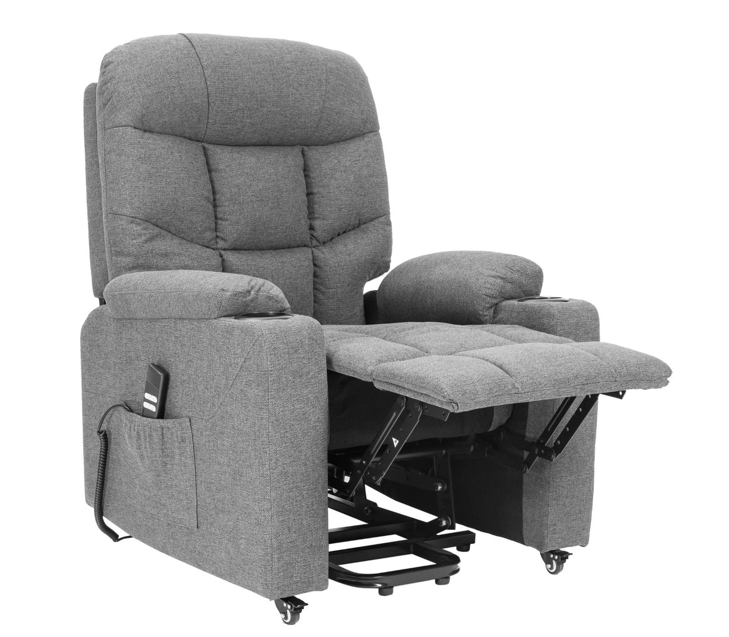 PAT2 : Alzapersona con Relax 2 motori. Vibromassaggio. Portabicchieri. Meccanica standard Kit 4 ruote con freno