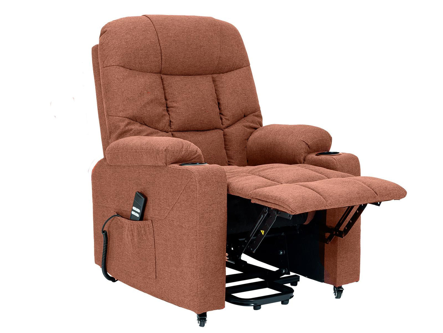 PAT2 : Alzapersona con Relax 2 motori. Vibromassaggio. Portabicchieri. Meccanica standard Kit 4 ruote con freno