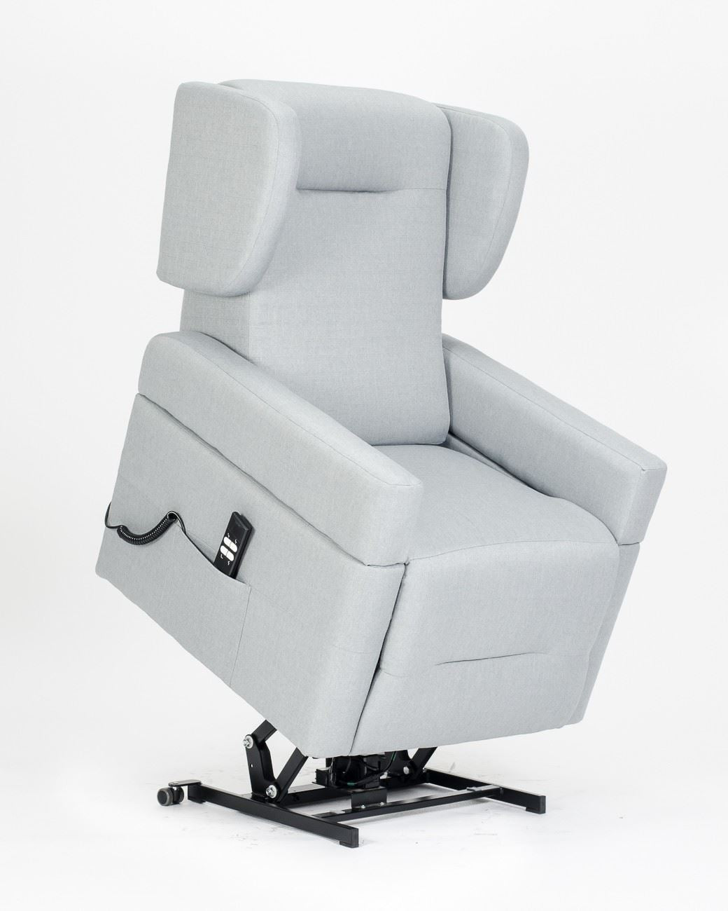 VES : Alzapersona con Relax 2 motori. Braccioli e orecchie estraibili maniglie tavolino estraibile 4 ruote BIG con freno