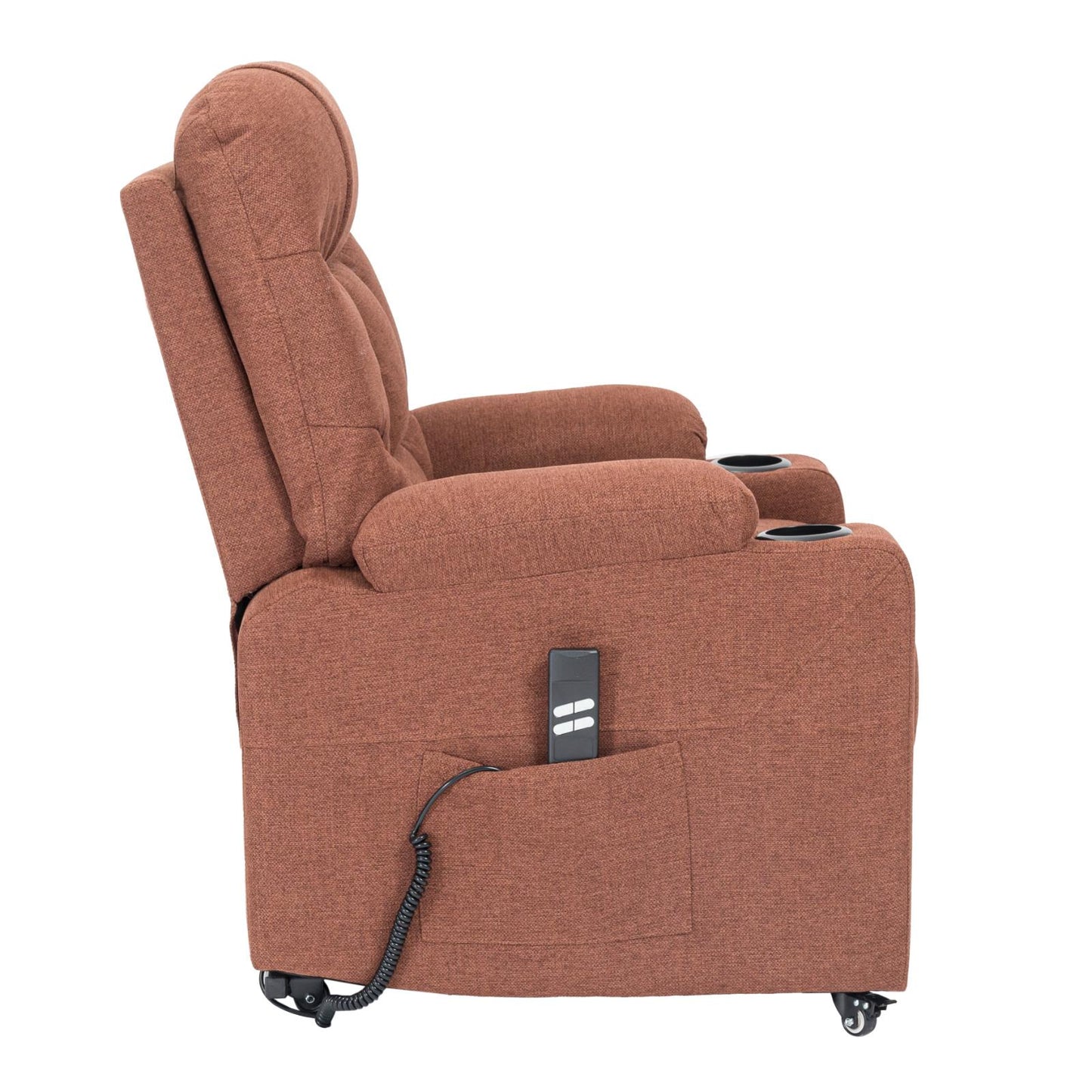 PAT2 : Alzapersona con Relax 2 motori. Vibromassaggio. Portabicchieri. Meccanica standard Kit 4 ruote con freno