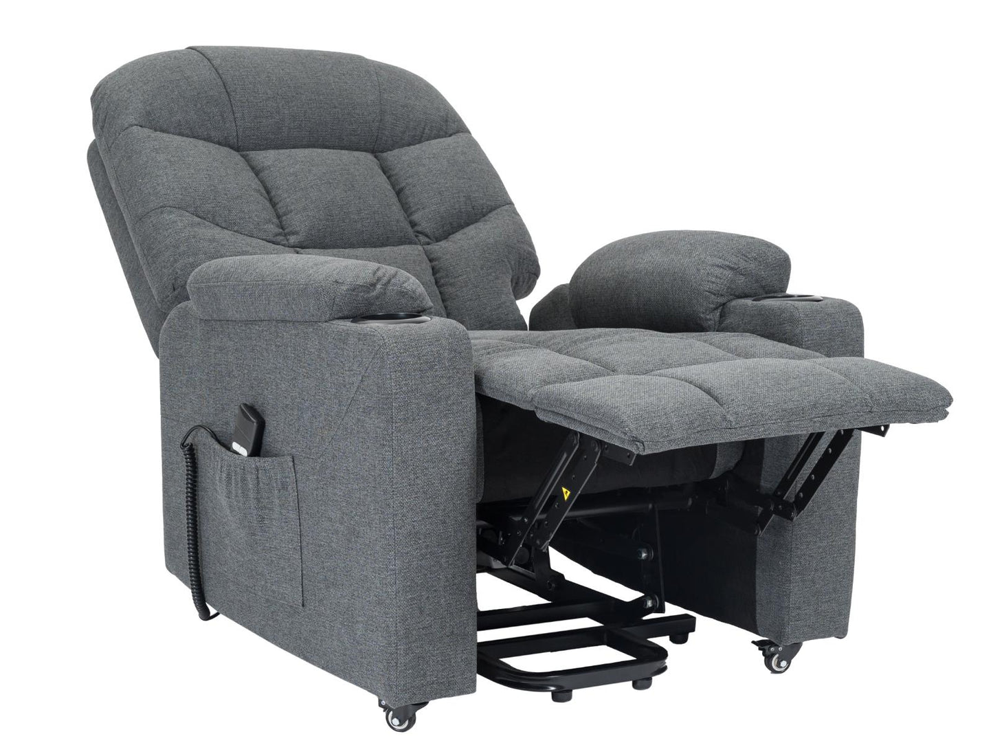 PAT2 : Alzapersona con Relax 2 motori. Vibromassaggio. Portabicchieri. Meccanica standard Kit 4 ruote con freno