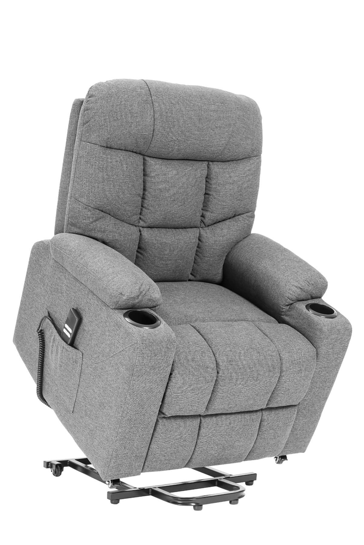 PAT2 : Alzapersona con Relax 2 motori. Vibromassaggio. Portabicchieri. Meccanica standard Kit 4 ruote con freno