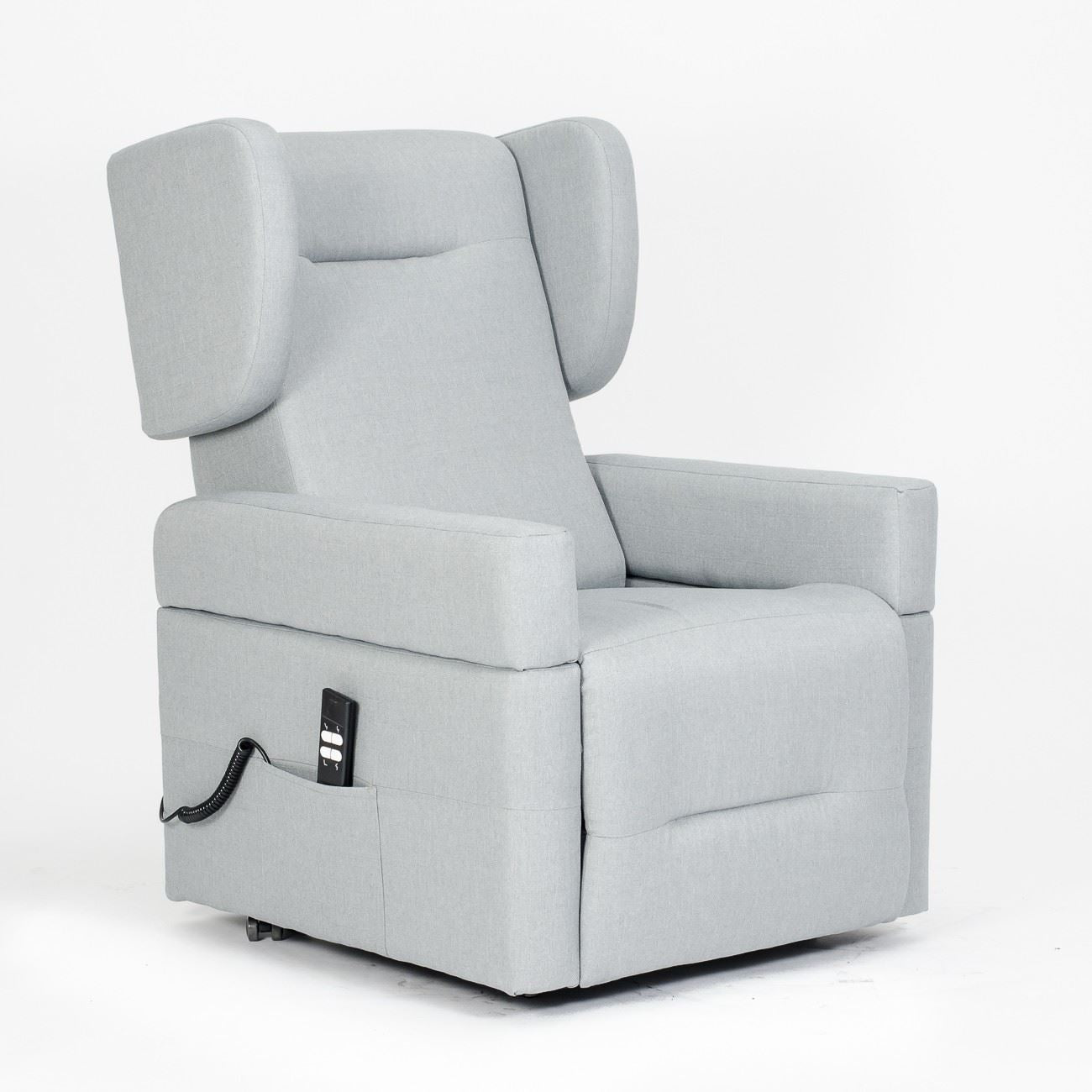 VES : Alzapersona con Relax 2 motori. Braccioli e orecchie estraibili maniglie tavolino estraibile 4 ruote BIG con freno