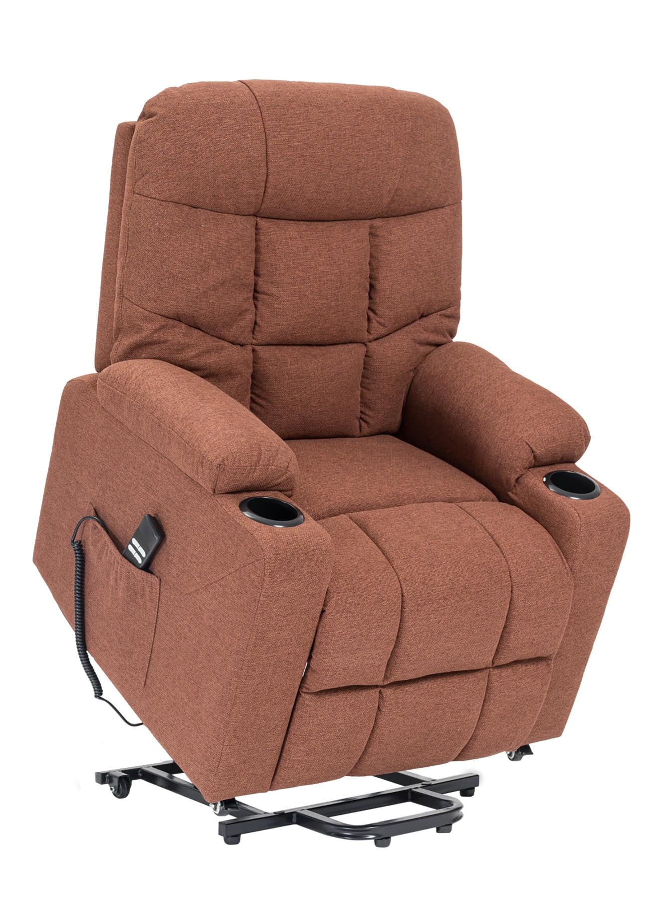 PAT2 : Alzapersona con Relax 2 motori. Vibromassaggio. Portabicchieri. Meccanica standard Kit 4 ruote con freno