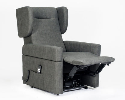 VES : Alzapersona con Relax 2 motori. Braccioli e orecchie estraibili maniglie tavolino estraibile 4 ruote BIG con freno