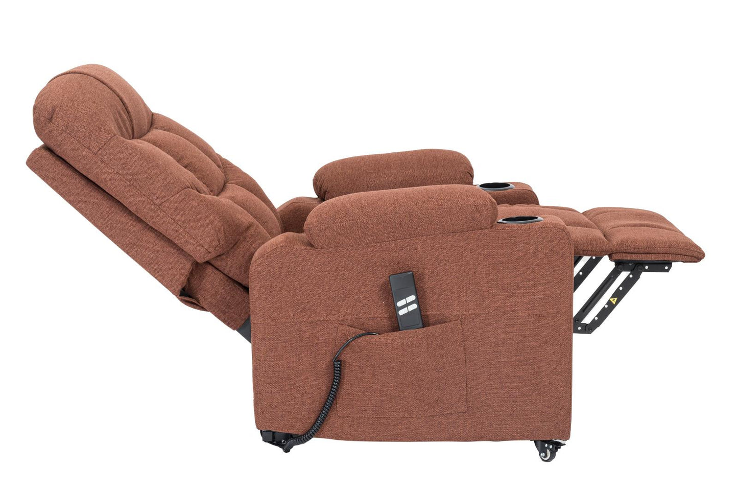 PAT2 : Alzapersona con Relax 2 motori. Vibromassaggio. Portabicchieri. Meccanica standard Kit 4 ruote con freno