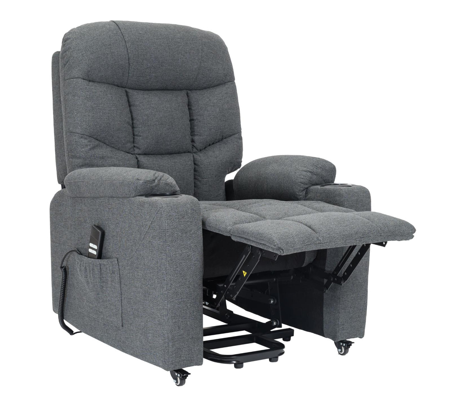 PAT2 : Alzapersona con Relax 2 motori. Vibromassaggio. Portabicchieri. Meccanica standard Kit 4 ruote con freno