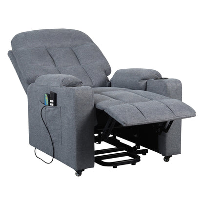 PAT2 EVOLUTION: Alzapersona con Relax 2 motori. Vibromassaggio e riscaldamento. Portabicchieri. Meccanica standard Kit 4 ruote con freno