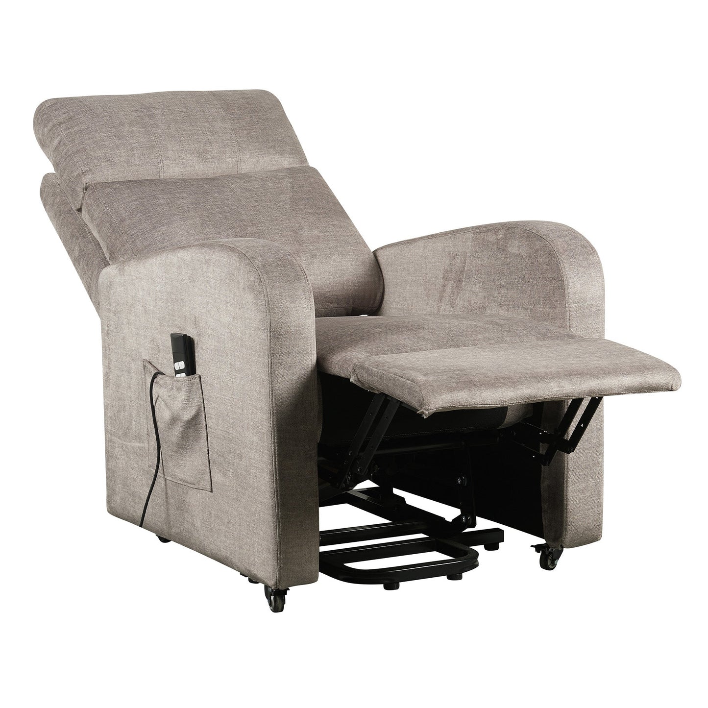 REN : Alzapersona con Relax 2 motori. 100% Sfoderabile e lavabile. Meccanica standard Kit 4 ruote con freno