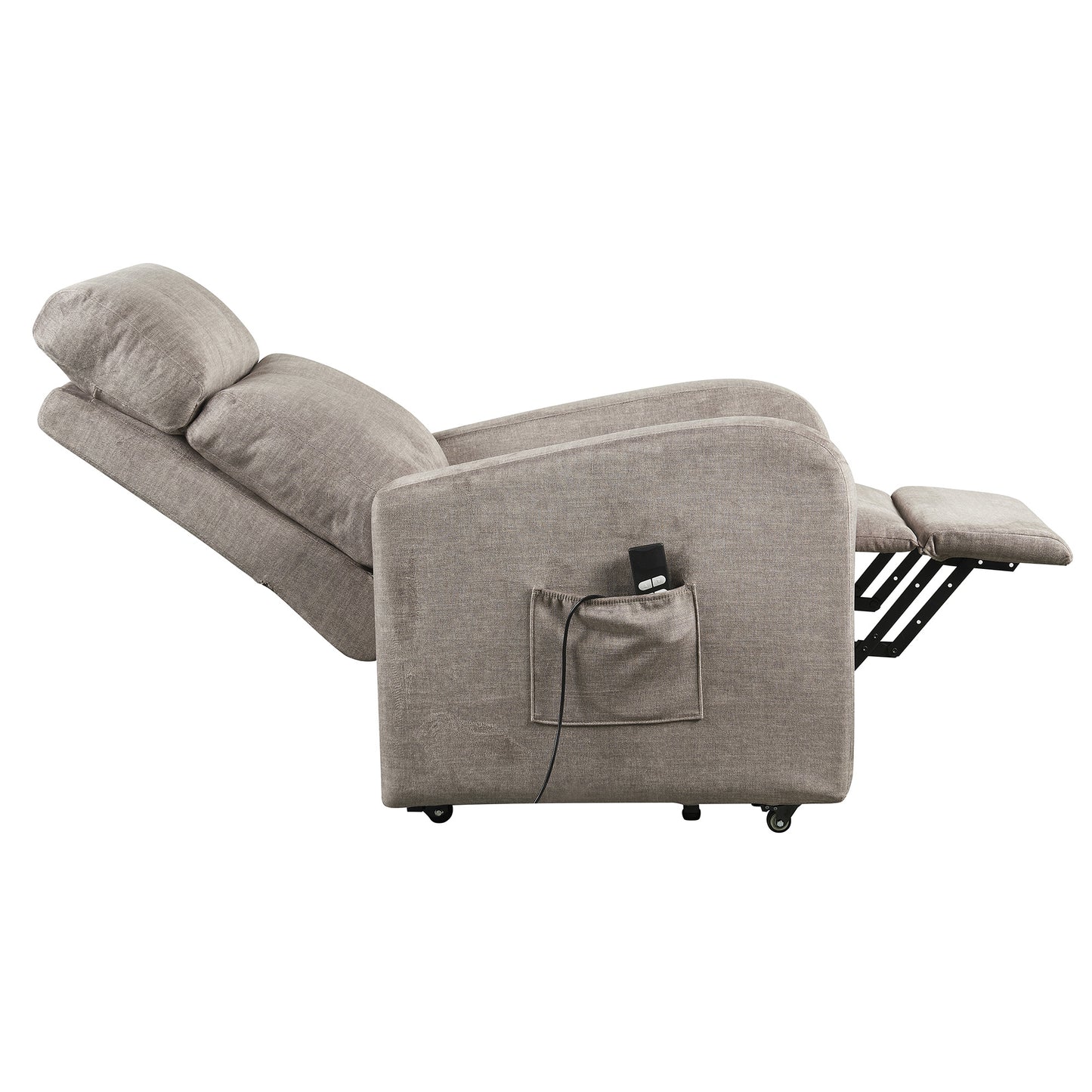 REN : Alzapersona con Relax 2 motori. 100% Sfoderabile e lavabile. Meccanica standard Kit 4 ruote con freno