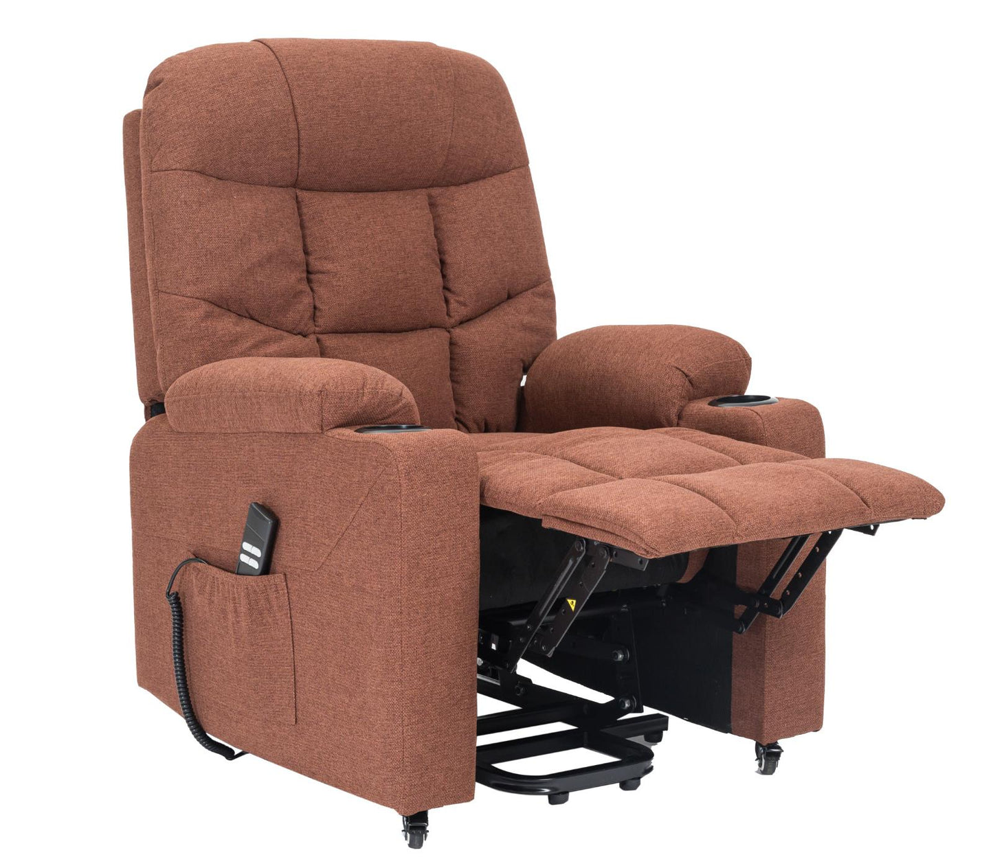 PAT2 : Alzapersona con Relax 2 motori. Vibromassaggio. Portabicchieri. Meccanica standard Kit 4 ruote con freno