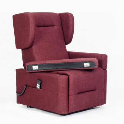 VES : Alzapersona con Relax 2 motori. Braccioli e orecchie estraibili maniglie tavolino estraibile 4 ruote BIG con freno