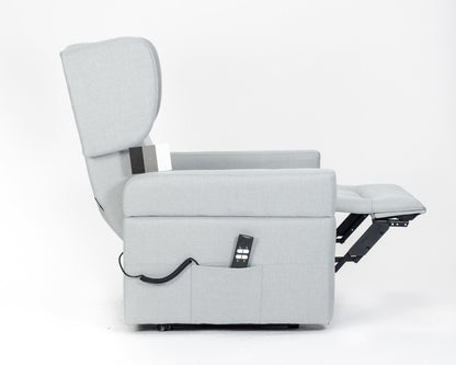 VES : Alzapersona con Relax 2 motori. Braccioli e orecchie estraibili maniglie tavolino estraibile 4 ruote BIG con freno