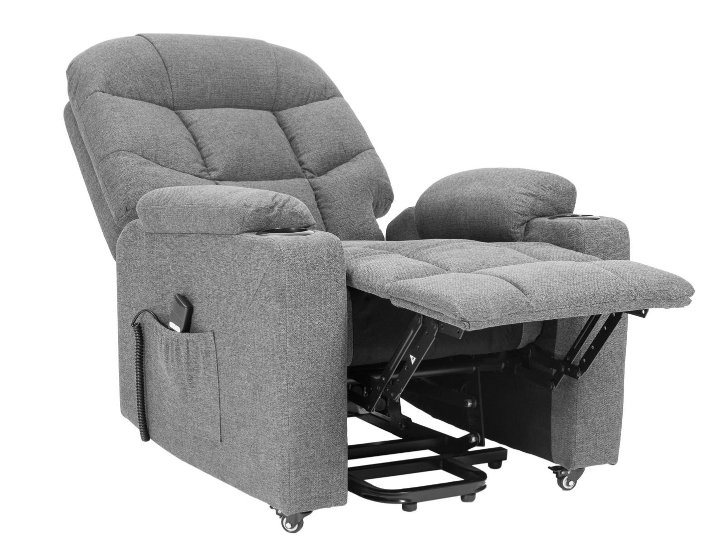 PAT2 : Alzapersona con Relax 2 motori. Vibromassaggio. Portabicchieri. Meccanica standard Kit 4 ruote con freno