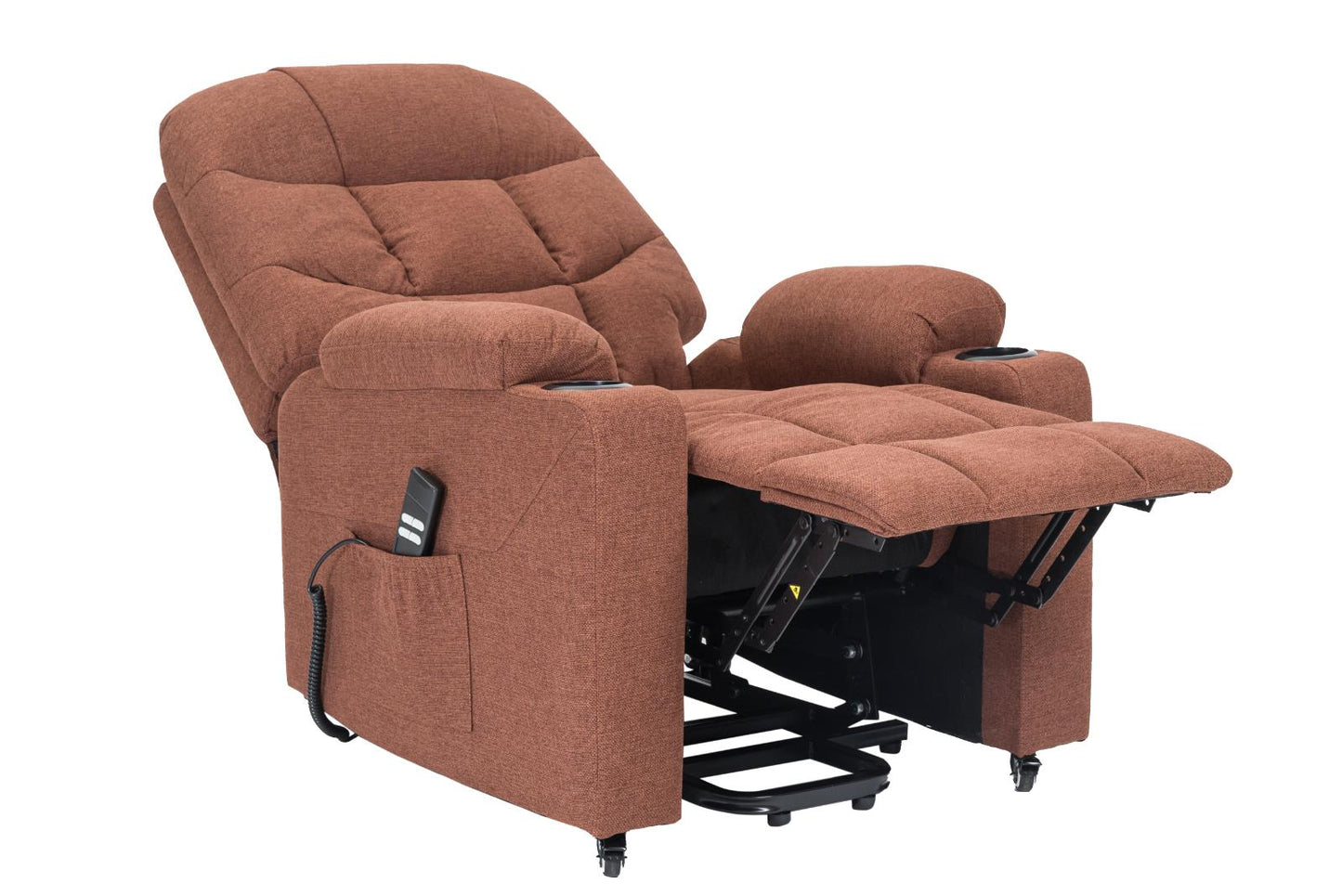 PAT2 : Alzapersona con Relax 2 motori. Vibromassaggio. Portabicchieri. Meccanica standard Kit 4 ruote con freno