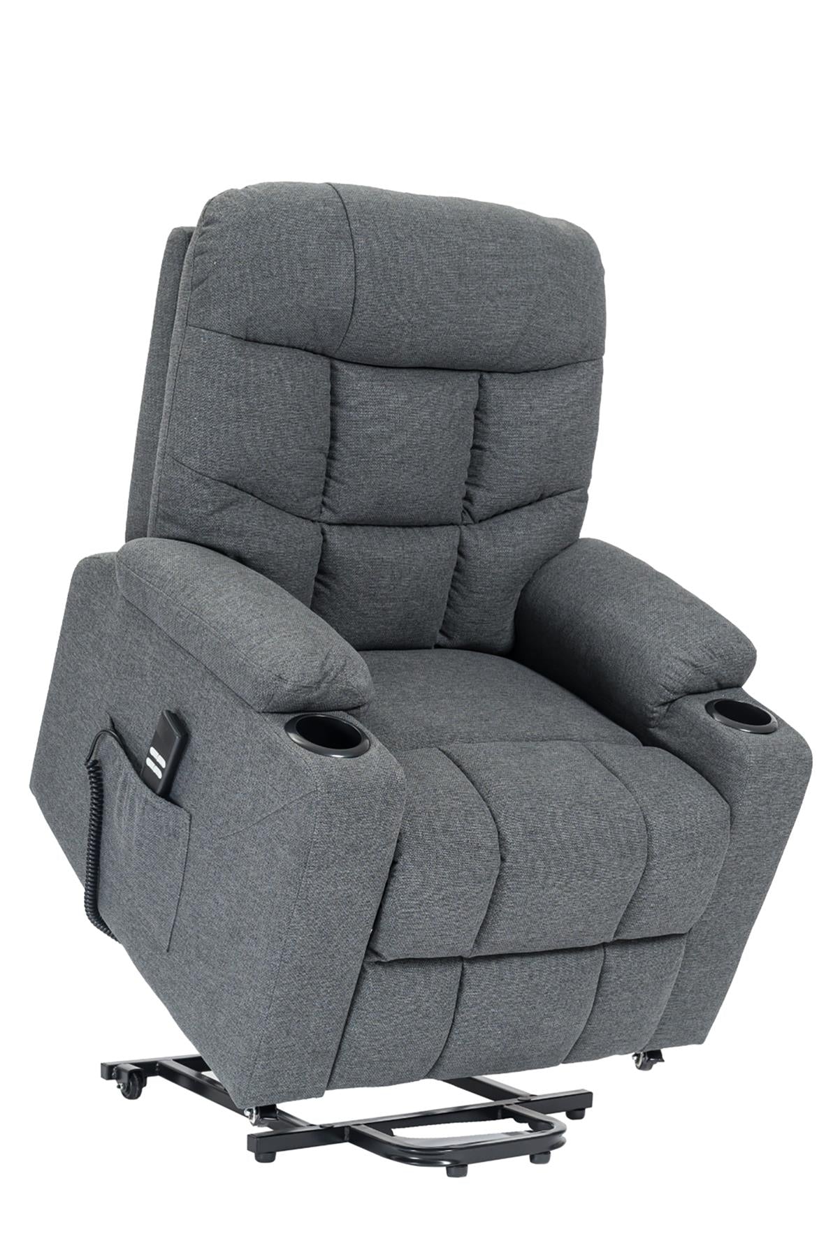 PAT2 : Alzapersona con Relax 2 motori. Vibromassaggio. Portabicchieri. Meccanica standard Kit 4 ruote con freno